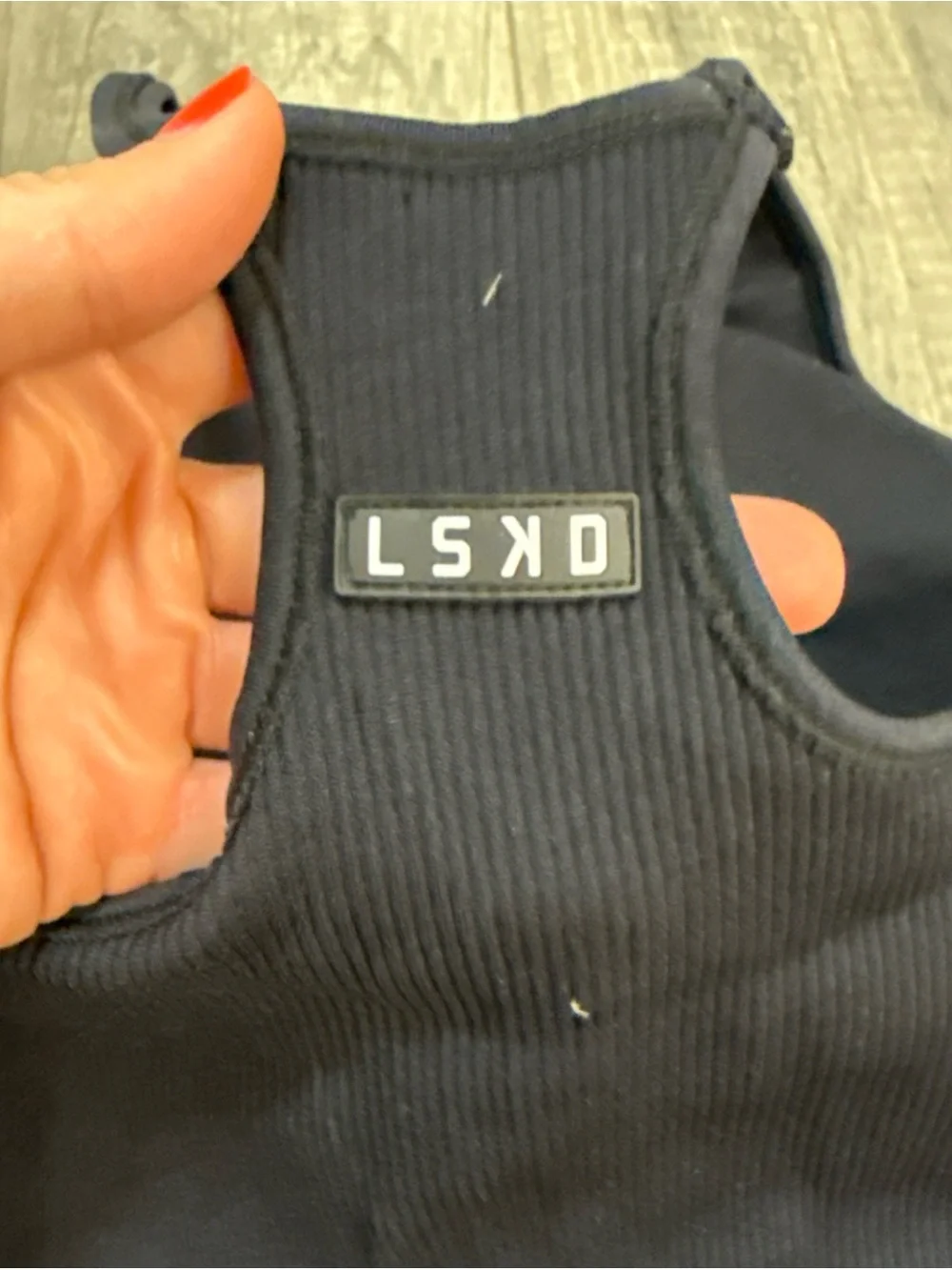LSKD Black Ribbed High-Neck Tank Top - Picture 4 of 5